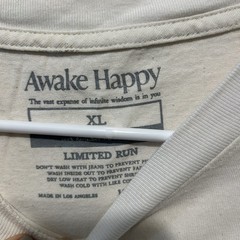 Awake Happy The Rhythm Of Silence Limited Edition Boxy Tee Size XL Shirt
