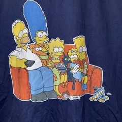 The Simpsons T Shirt Blue Graphic Print Mens Size 3xl NWOT E568