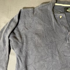 RedHead Thermal Shirt Mens Large Navy Blue Waffle Knit Cotton Henley Neck Casual