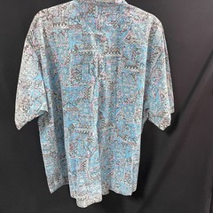 Body Objects Shirt Geometric Pattern Blue Size XL