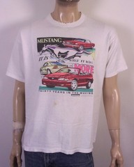 vintage 90s FOTL Ford Mustang T-Shirt Cars Hot Rod 30 Years in the Making XL