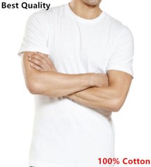 Men’s 6-Pack White/Black /Mix Crew-Neck T-SHIRTS ” TAGLESS-100% COTTON”
