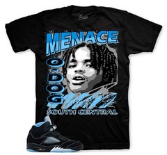 T-Shirt To Match Jordan 5 Black University Blue Sneakers – Nineties Tees