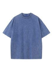 Men Vintage T Shirt 230g Heavy Cotton Faded Color Short Sleeve Oversized Loose