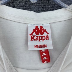 KAPPA White Sand Crecky T Shirt Men’s Medium Retro Sportswear Logamania
