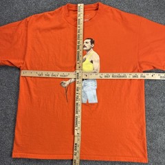 Freddie Mercury Graphic T-shirt Men XL Orange Music Official Merch