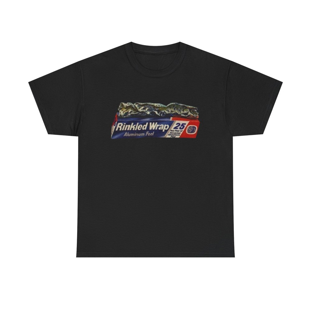 Wacky Packags Rinkled Wrap Aluminum Foil Printed T-Shirt Reynolds Wrap Parody