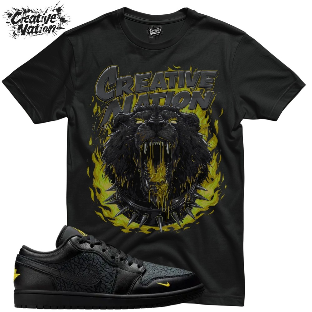 Shirt To Match 1 Low Black Elephant Print Unisex Tee Sneaker Shirt Bear Shirt