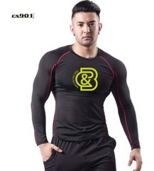 Men Gym Workout Training Muscle Sport Fitness Active Long Sleeve T Shirt