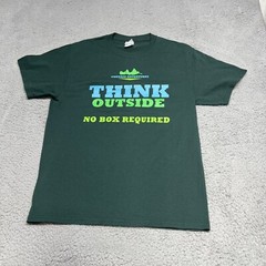 Port Company T-Shirt Med Core Blend Tee Green Short Sleeve Think Outside The Box