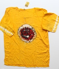 🔥Traditional Balinese Indonesia Barong Lion T-Shirt Yellow Size L Gift Souvenir
