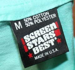 Vintage 80s SCALLOP SEA SHELL Sea Green Single Stitch 50/50 T-SHIRT M Beach