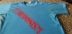 HEDONISM TEE SHIRT 70S NEGRIL BEACH VILLAGE COOL SOFT THIN SHIRT ALMOST SEE THRU