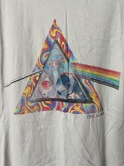 Pink Floyd T Shirt Dark Side of the Moon Beige Old Navy Size LARGE