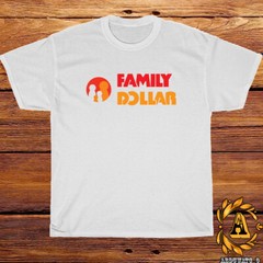 New Family Dollar Logo Black/Sport Grey/White/Navy/Red T-Shirt S-5XL