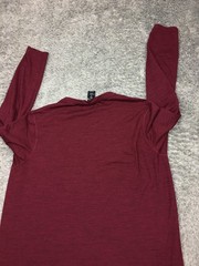 Members Mark Tech Crew Shirt Mens Size Red Maroon Long Sleeve