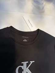 Calvin Klein Men Black T-shirt, 100% Cotton, Classic Fit, Crew Neck