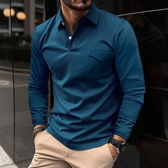 Autumn And Winter New Sports Polo Shirt Men’s Long-sleeved Casual Lapel Polo Shi