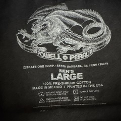 Powell Peralta Shirt Skateboard Mike Vallely Elephant Bones Brigade size Large