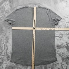 Buck Mason Slub Shirt Mens Large Gray Tri-Blend Crewneck Soft Tee Curved Hem