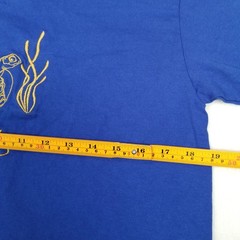 Cancun Mexico Turtle Embroidered Yazbek Men’s Graphic Tee Size Medium Blue