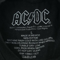 ACDC Shirt Mens Large Black Razors Edge Tour Tee 90s Rock and Roll Music AC/DC
