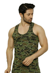 Camouflage Mens Vest Army Camo Military Sleeveless Top Gym Athletic Sport Cotton