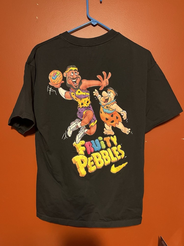 Nike Lebron James Fruity Pebbles Fred Flintstone Shirt M NBA Cartoon Cereal