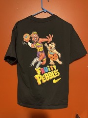 Nike Lebron James Fruity Pebbles Fred Flintstone Shirt M NBA Cartoon Cereal