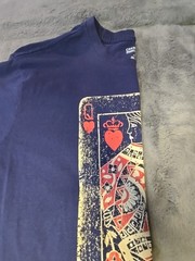 Daniel Cremieux Queen of Hearts T Shirt Mens XL Poker Card Graphic Print Blue