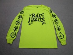 The Weeknd Shirt Mens S Yellow Neon Black Bad Habits XO Tour Concert Long Sleeve