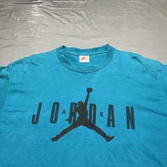 Vintage Nike Air Jordan T Shirt 1990’s Teal Blue Made In USA Single Stitch Sz L