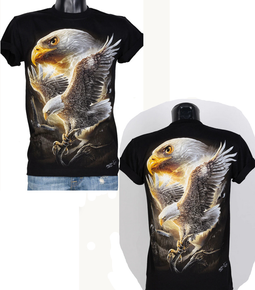 Flying Eagle Glow in the Dark T-Shirt, Front and Back Print