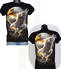 Flying Eagle Glow in the Dark T-Shirt, Front and Back Print
