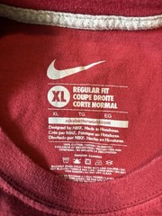 Nike Oklahoma Sooners Center Swoosh Red Long Sleeve T-Shirt Size XL