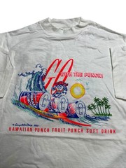 Vintage 80s Hawaiian Punch Cartoon Retro Causal Essential Tee T-Shirt Large