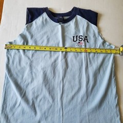 Biker Sleeveless Tee with Born Free Eagle USA Large 100% Cotton Large Pacific