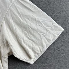 Vintage Hanes Shirt Mens XL White Blank Single Stitch V Neck 90s Essential Tee