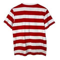 Where’s Waldo Cosplay Costume Striped Tee T-Shirt Red White Adult Small