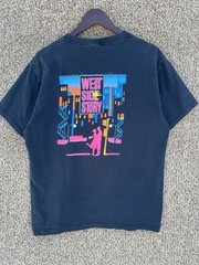Vintage West Side Story T Shirt Black Size Large Double Sided