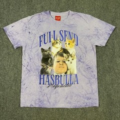 Full Send Hasbulla Kittens Tie Dye Shirt Adult Large Purple Cats Kitty Nelk Boys
