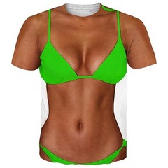 Mens Fake Muscle Body 3D Print T-shirt Blouse Muscle Activewear Pullover Top