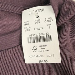 NWT J.Crew Long Sleeve Thermal Shirt Mens S Purple Ribbed Crewneck Basic Preppy