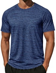 Mens Moisture Wicking T-Shirts Quick Dry Breathable Shirts Workout Summer Cre…
