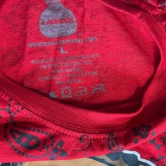 Men’s Large Shirt Short Sleeve Red Bandana Streetwear Urban Tee Y3K Casual Trend