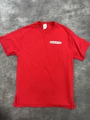 Loomstate Sheetz T-Shirt Mens Medium Double Sided Graphic Print Red Top 100 NEWW