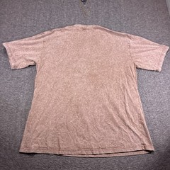 Unbranded T-Shirt Mens XL Brown Distressed Acid Wash Cotton Blank