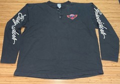 Vtg Easyriders Rodeo Tour 94 Henley Script Sleeve Faded Boxy XXL Single Stitch