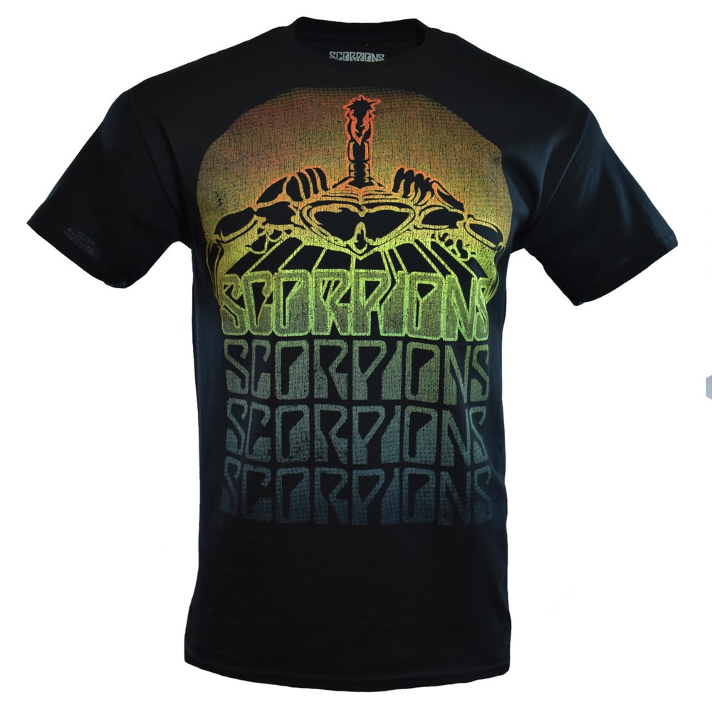 SCORPIONS Mens Tee T Shirt Metal Hard Rock Music Vintage Tour S Sleeve Black NEW