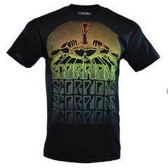 SCORPIONS Mens Tee T Shirt Metal Hard Rock Music Vintage Tour S Sleeve Black NEW